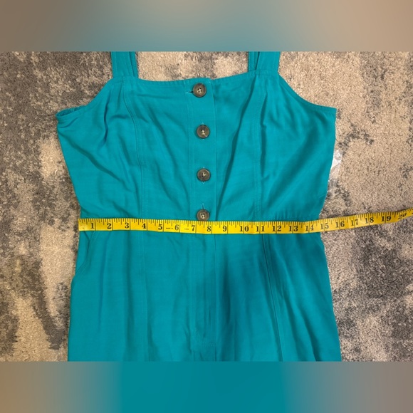 Nine West NWT Blue Button-Front Romper - Picture 7 of 8